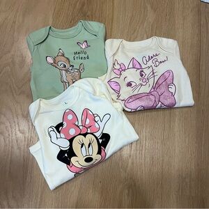 Disney Baby  Onesie set of 3! NWT